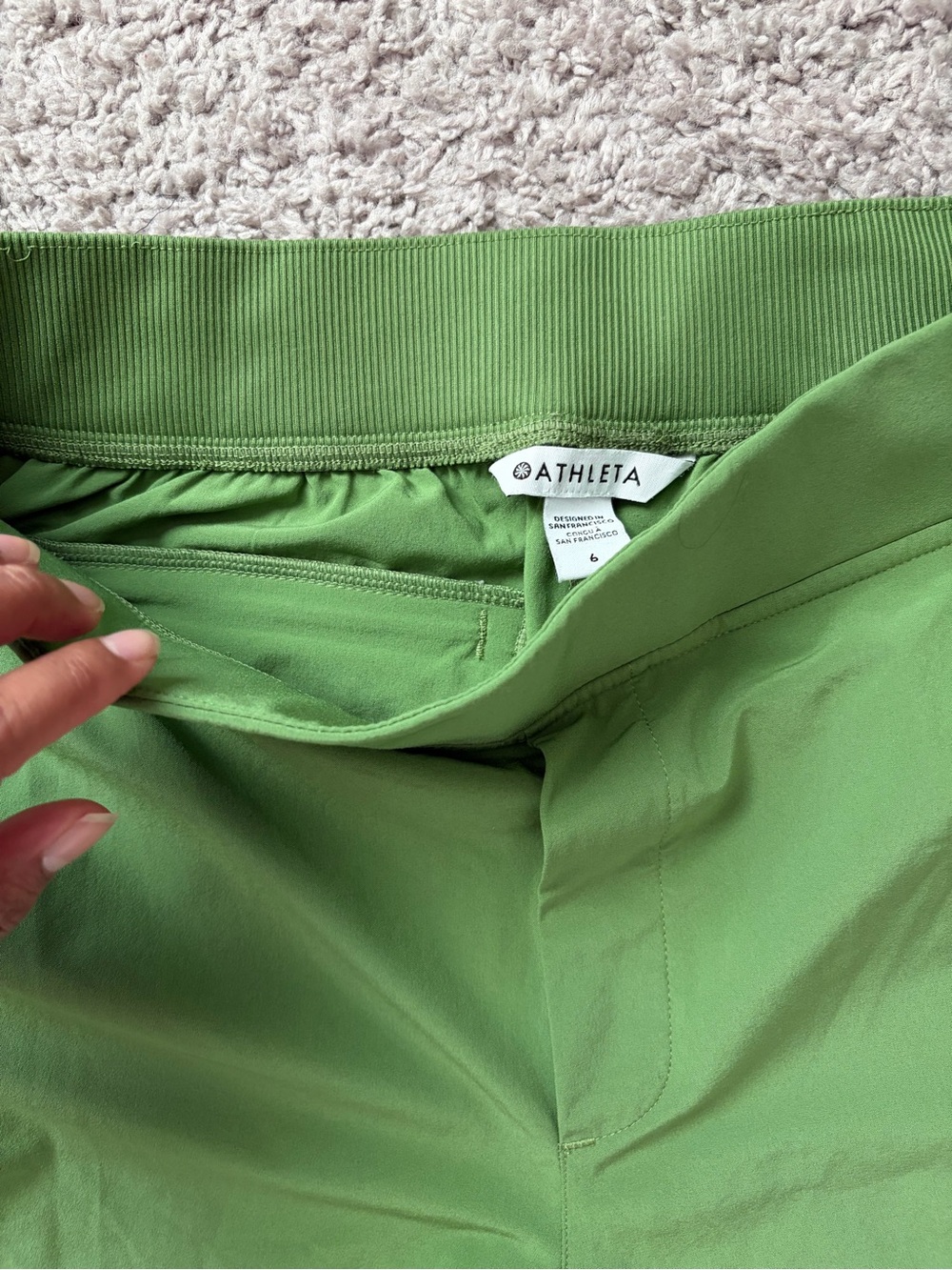 Athleta Lime Green Stretch Joggers - Picture 3 of 8